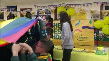 Kate sings Happy Birthday to the Cub Scouts