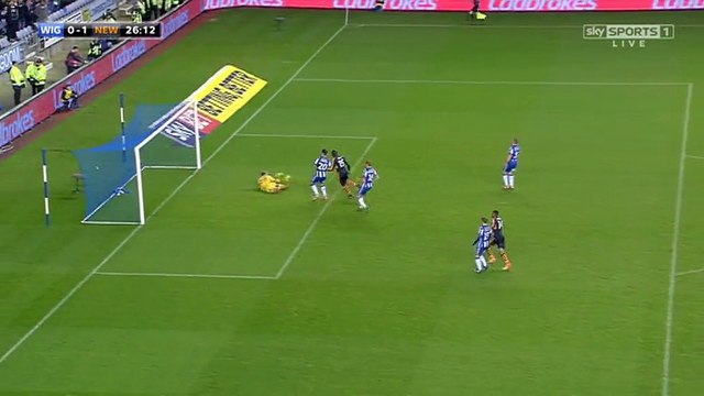 0-1 Mohamed Diamé Goal England Championship - 14.12.2016 Wigan Athletic 0-1 Newcastle Utd