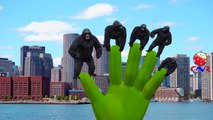 King Kong Vs Dinosaurs And King Kong Vs Godzilla Cartoons Finger Family Children Nursery Rhymes