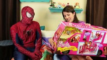 Giant SURPRISE TOYS Sleeping Bag with Disney Princess toys, Barbie RV Camper & Spiderman Toys