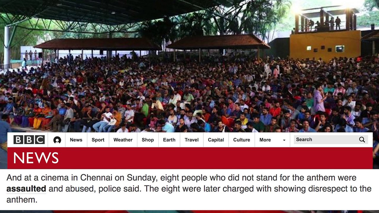 Indians Arrested For Sitting Down During Anthem!