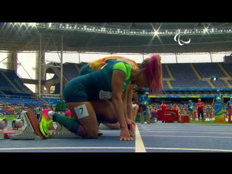 Athletics | Women's 100m  T11 Round 1 heat 3 | Rio 2016 Paralympic Games