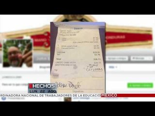 Dejan mensaje racista a mesera en ticket... "sólo le damos propina a los ciudadanos"