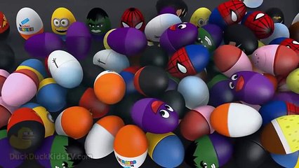 Learn Colors with Surprise Eggs Inside Out Minions Frozen My Little Pony Mermaid, Spiderman #6