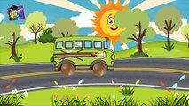 Funny Ninja Turtles Wheels on the Bus Nursery Cartoon Rhymes | Nursery Rhymes for Babies