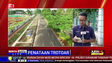 Trotoar di Kawasan Senayan Kini Sedap Dipandang