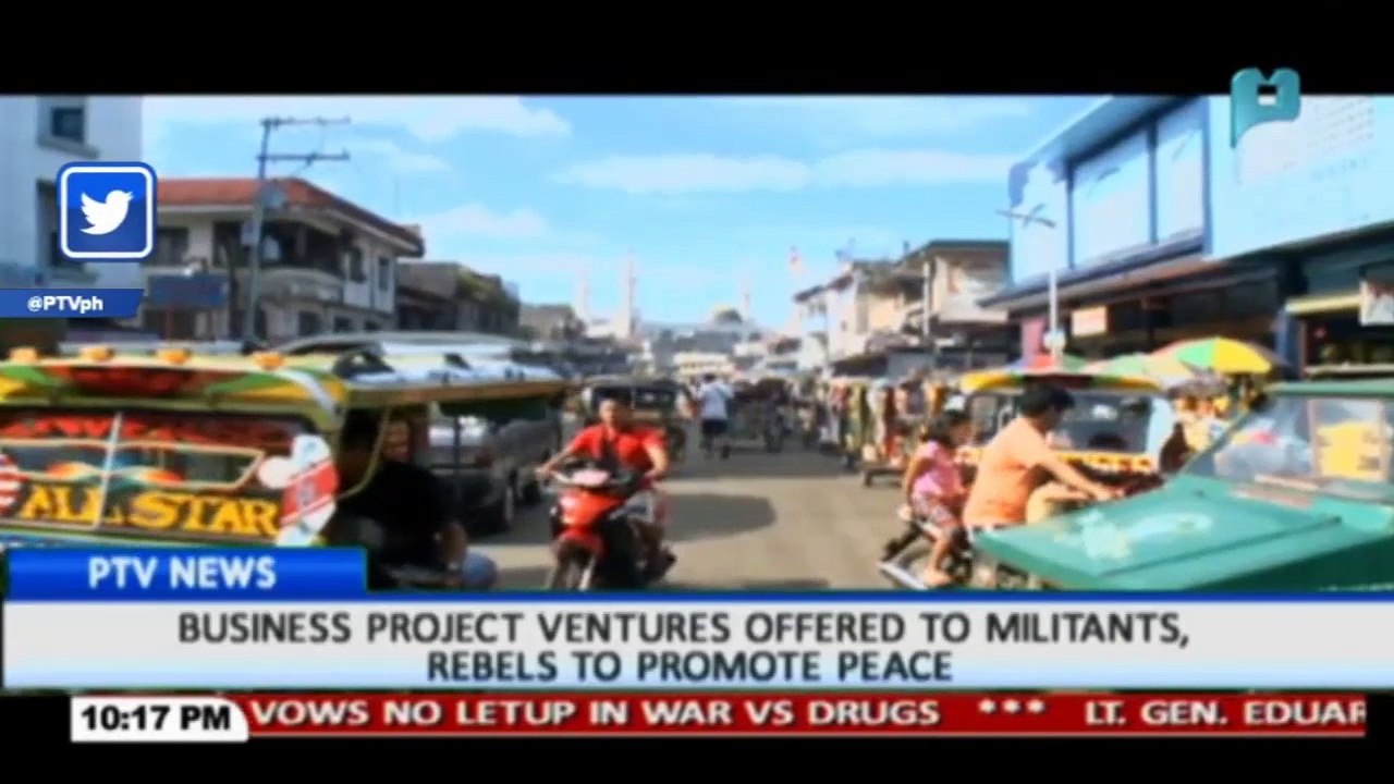Business project ventures offered to militants, rebels to promote peace