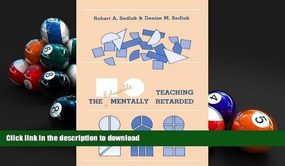 Pre Order Teaching the Educable Mentally Retarded (Suny Series in Special Education) On Book