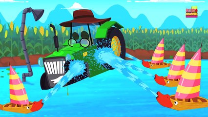 Little Red Car Rhymes - Old Mac Donald | Funny Old MacDonald With Cars