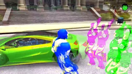 CARTOON COLORS SUPER CARS AND COLORS SUPERHERO IRONMAN CHILDREN FOR SONGS