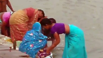 Hot Girl and Woman Bath in ganga rever