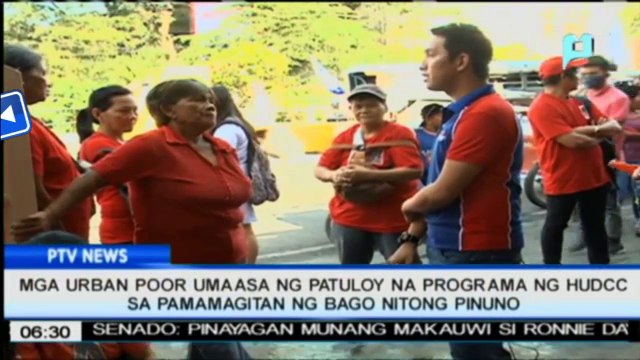 Mga urban poor, umaasa sa patuloy na programa ng HUDCC sa pamamagitan ng bago nitong pinuno