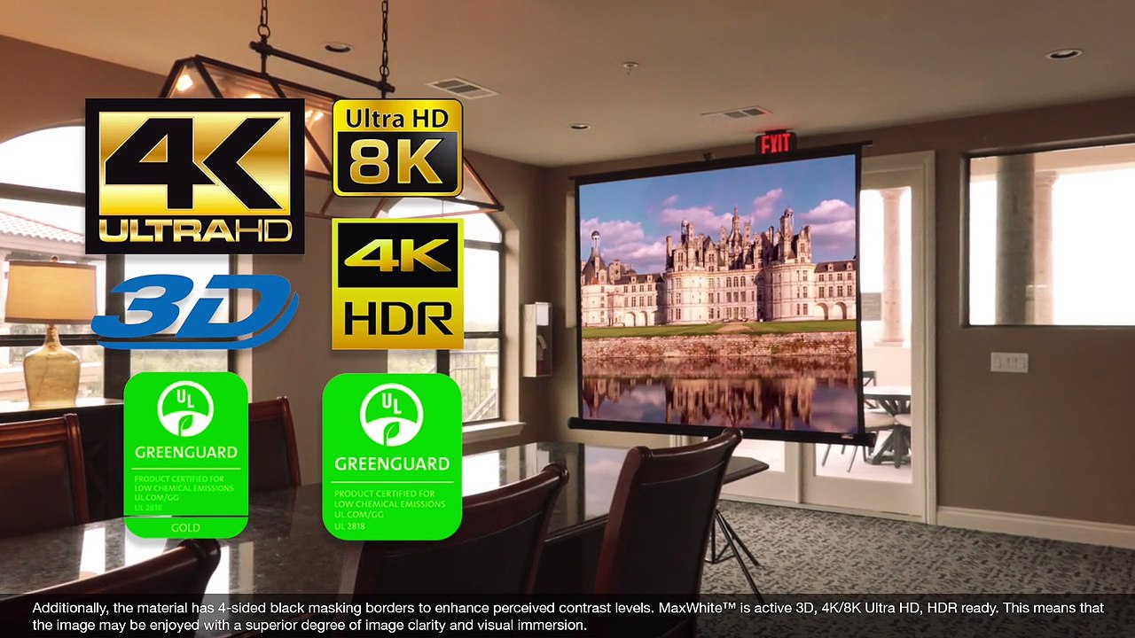 Elite Screens Tripod Pro series Portable Pull Up/Down Tripod Projection Screen