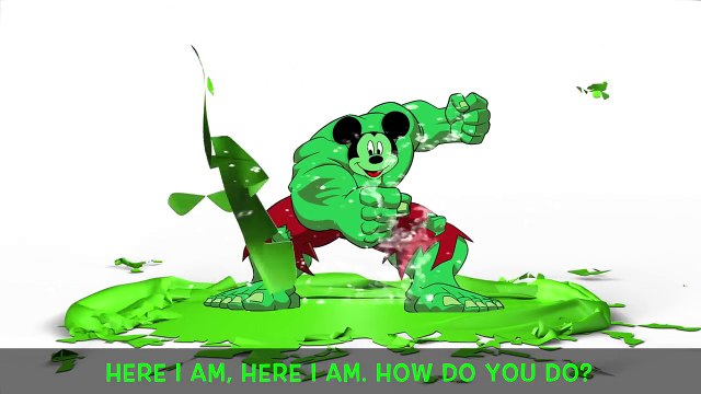 Mickey Mouse Water Balloons Pop with Hulk and Spiderman Finger Family Song!