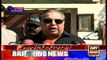 Fakhr-e-Alam and Imran Ismail talks to media outside Junaid Jamshed House