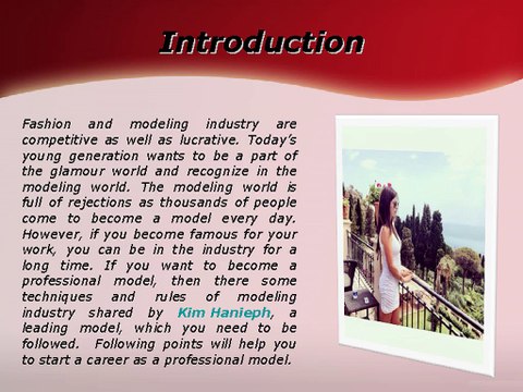 Tips to Start Your Modeling Career by Kim Hanieph