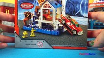 Matchbox Shark Pier Playset with fire inspector truck - Boys Car Toys with diecast cars