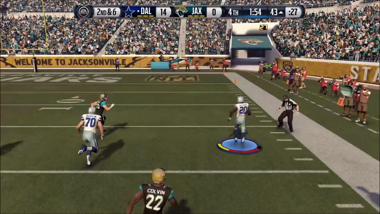 TD McFadden vs Jacksonville Madden NFL 16