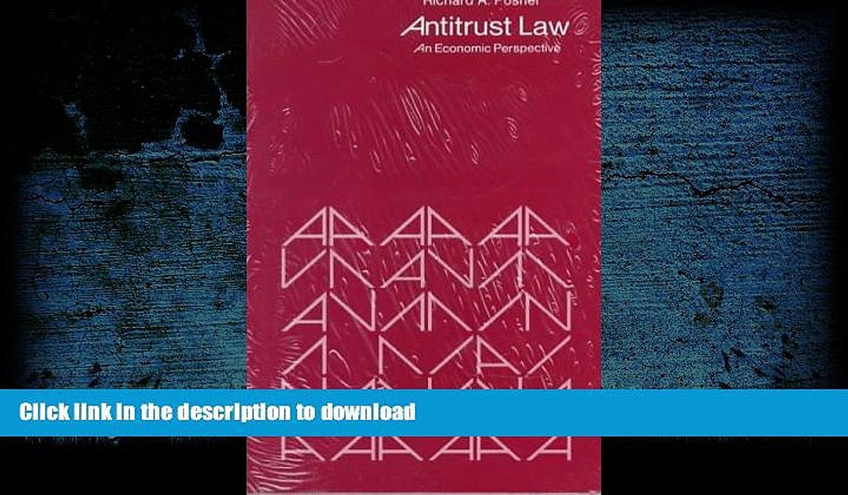 Pre Order Antitrust Law: An Economic Perspective On Book