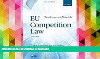Read Book EU Competition Law: Text, Cases, and Materials Full Download