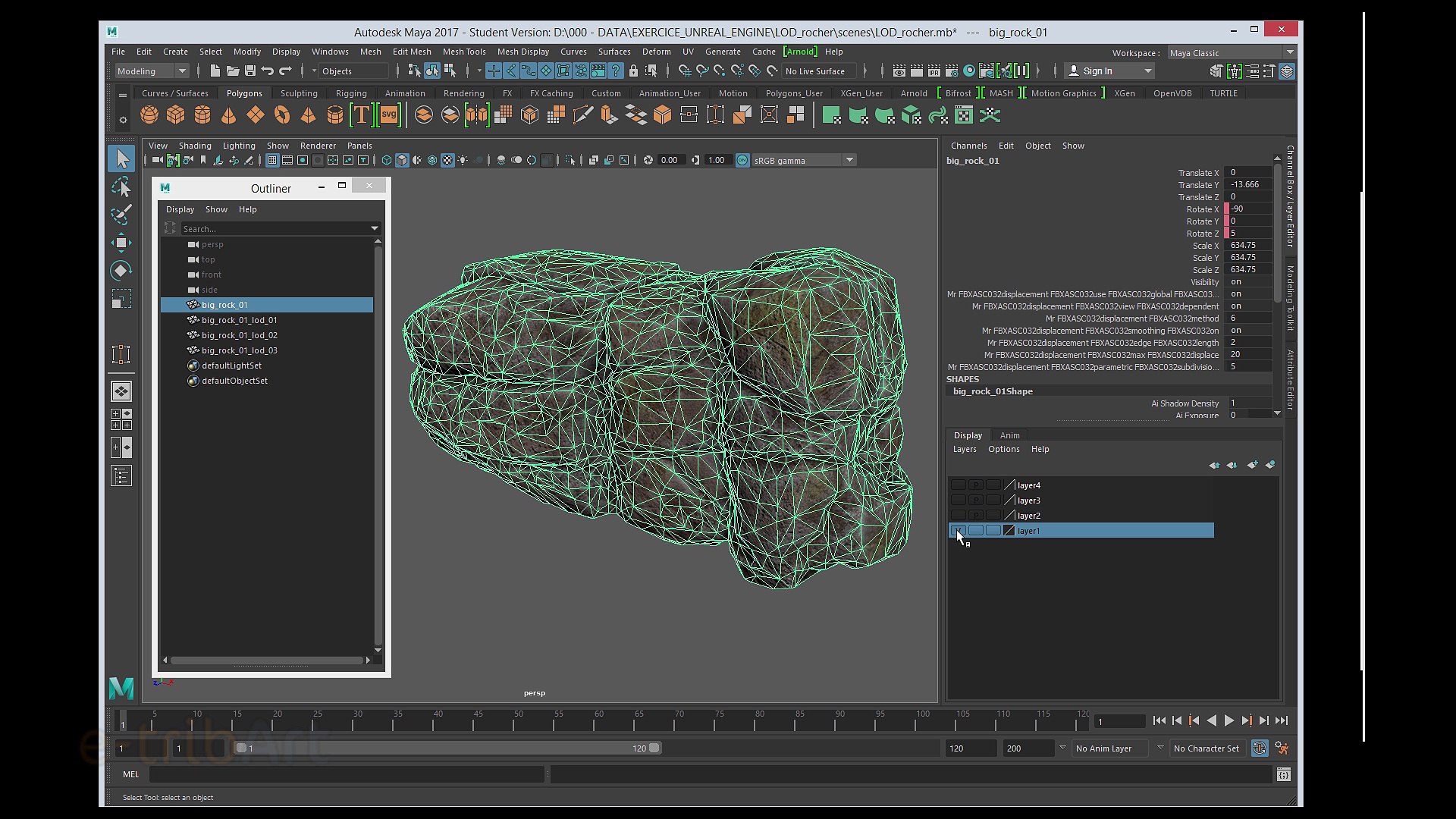⁣Tuto du Jeudi : Unreal Engine 4 Level of detail avec Maya