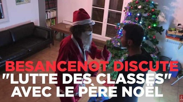 Olivier Besancenot discute lutte des classes avec le Père Noël