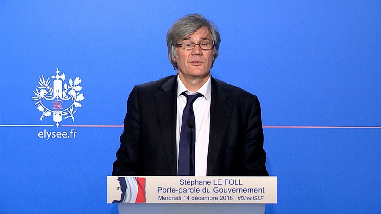 Compte rendu du Conseil des ministres du 14 décembre 2016