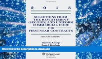 READ Selections from the Restatement (Second) and Uniform Commercial Code for First-Year Contracts