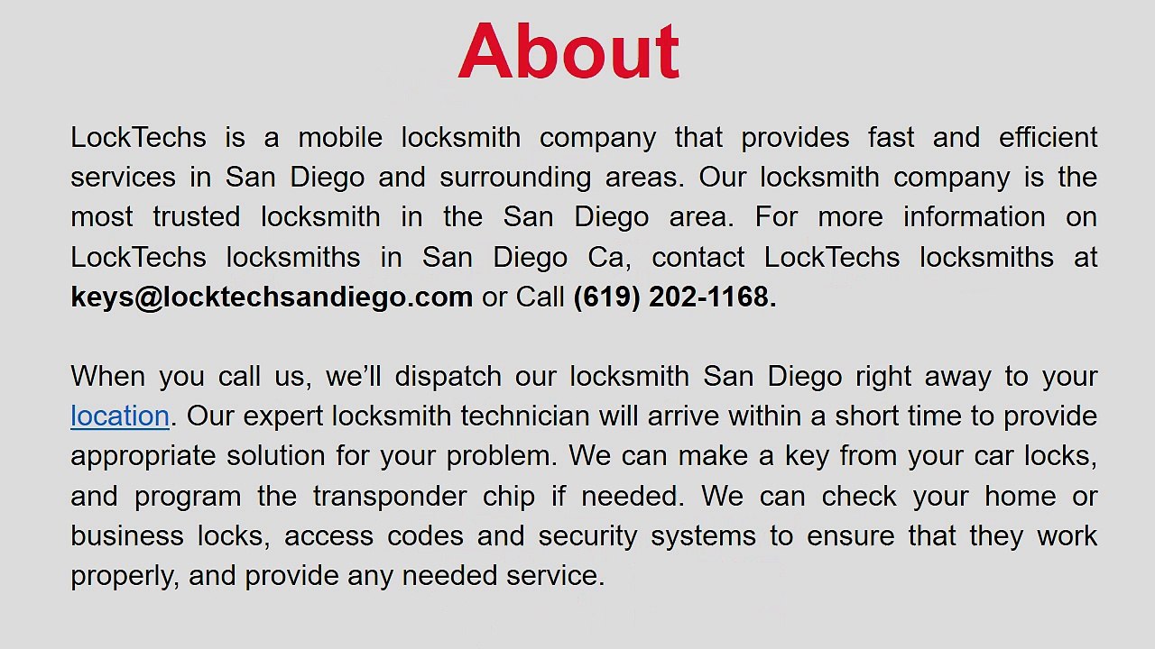 LockTechs San Diego