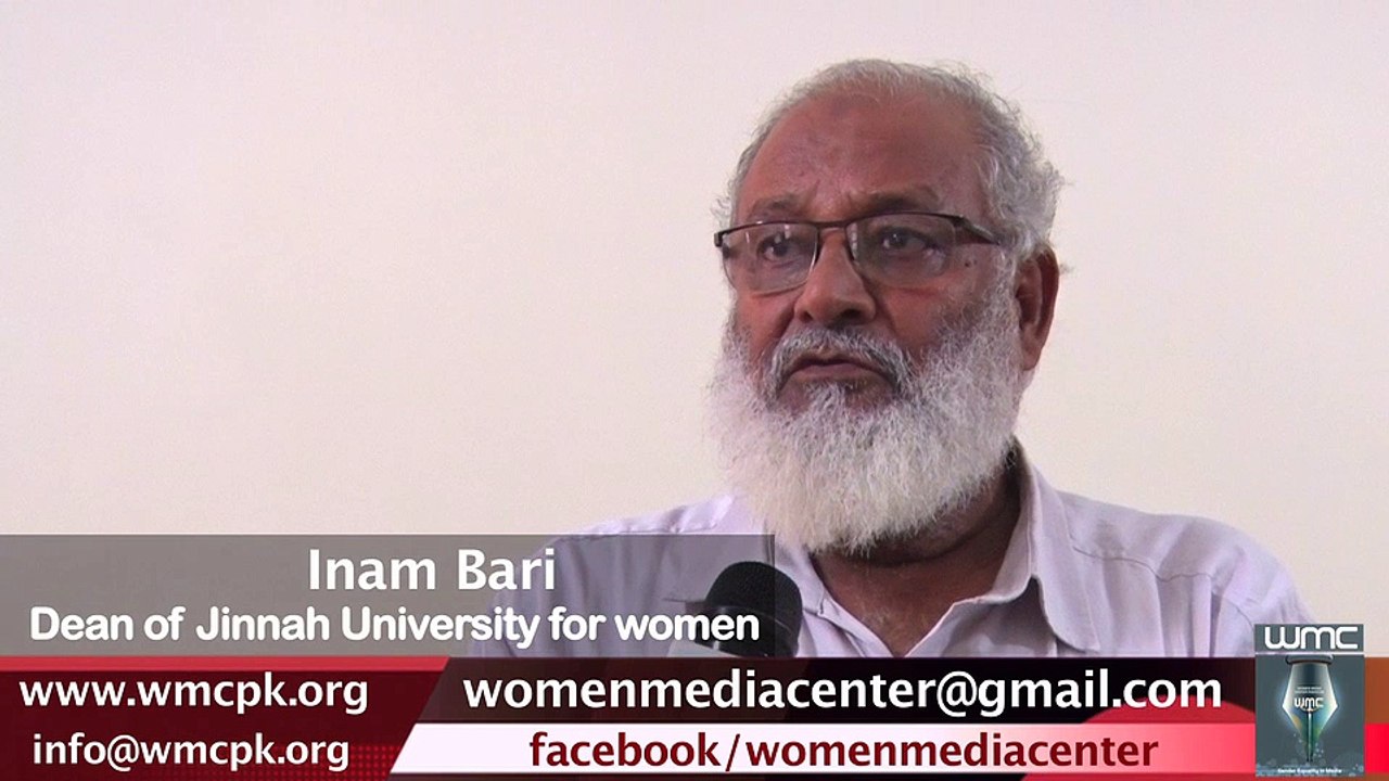 Prof. Inam Bari says about WMC-Pakistan
