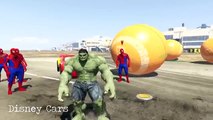 Hulk Playing Football! McQueen Car & Spiderman Cartoon + Finger Family Songs Nursery Rhymes