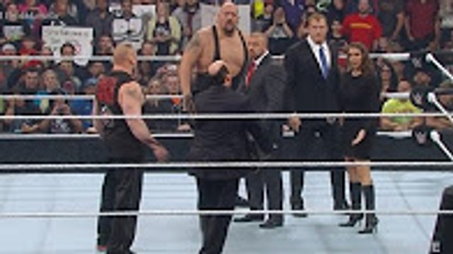 WTF Brock Lesnar is Crazy after the match with Goldberg attacks John Cena Big Show Kane Seth Rollins