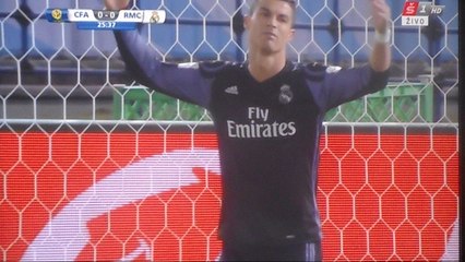 Cristiano Ronaldo Hits The Post vs Club America!