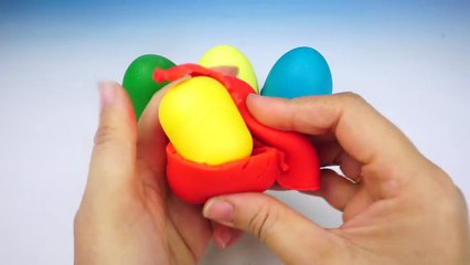 Learn colors with play doh surprise eggs : Mcqueen Chewbacca Dark Vador Kylo Ren + Songs