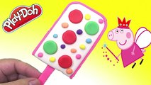 PLAY DOH COLORFUL ICE CREAM!!- Make Play Dough Ice-Cream Popsicle Peppa Pig Español Toys