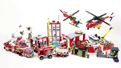 Lego City All Fire Department sets together!!!