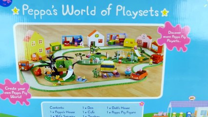 6-in-1 Peppa Pig World of Playsets Peppa's Cafe - Toyshop - Doll House - Veterinarian Toy Episodes