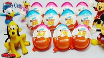 Mickey mouse Club House Kinder Surprises Opening of Kinder Surprise Eggs Peppa Pig