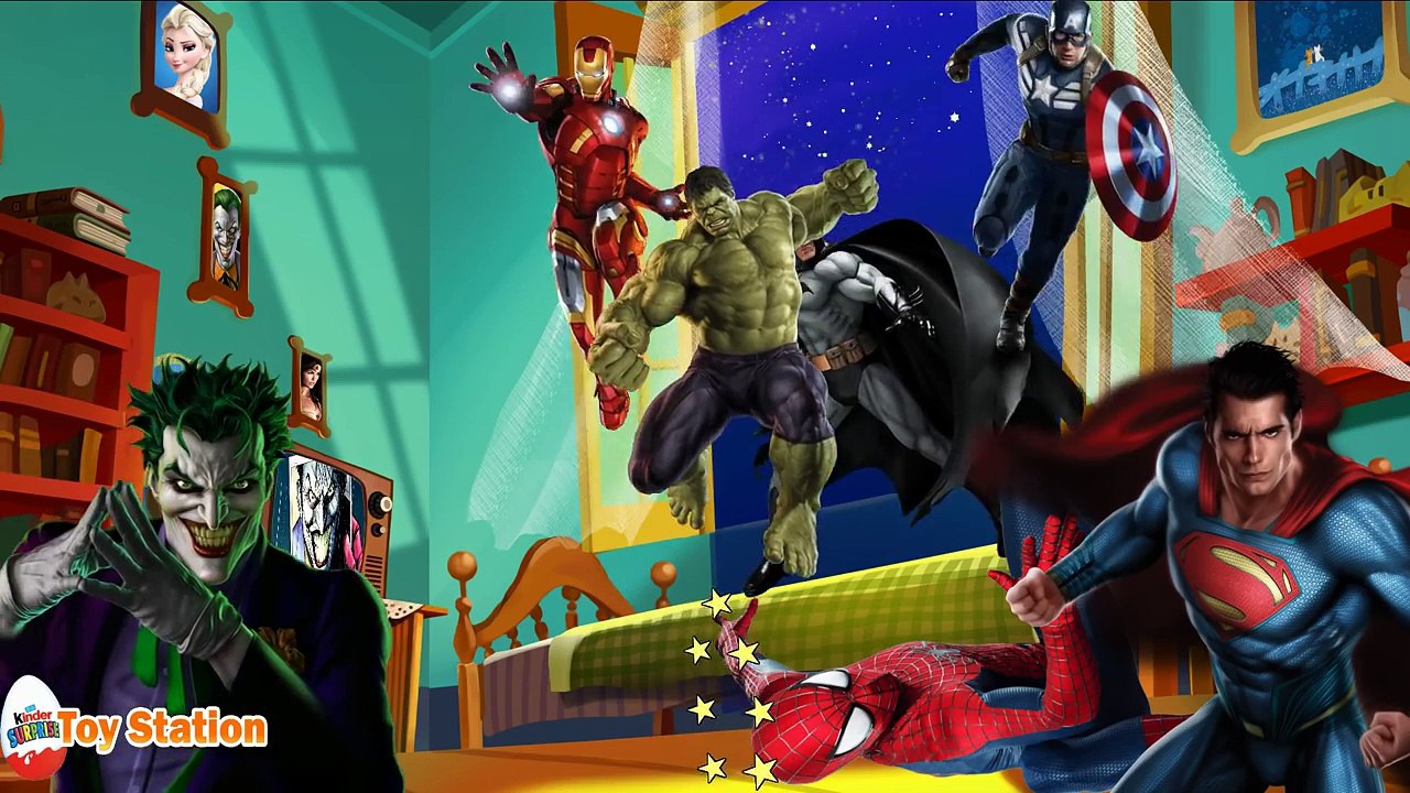 Five Little Superheroes Jumping on the Bed | Five Little Monkeys Jumping on the Bed Nursery Rhyme
