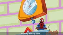 Spiderman Hickory Dickory Nursery Rhyme With Lyrics | 3D Cartoon Animate Rhymes In HD For Toddler