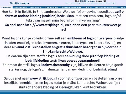 Zelf kleding bedrukken Sint-Lambrechts-Woluwe