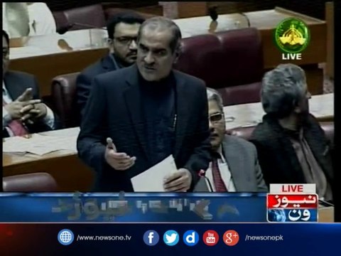 Khawaja Saad Rafique address the joint session of Parliament