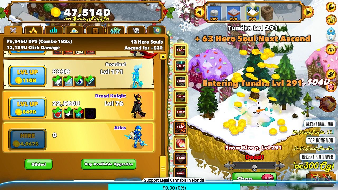 Clicker Heroes Christmas event on steam lets farm some hero souls! w/NinjaLooter