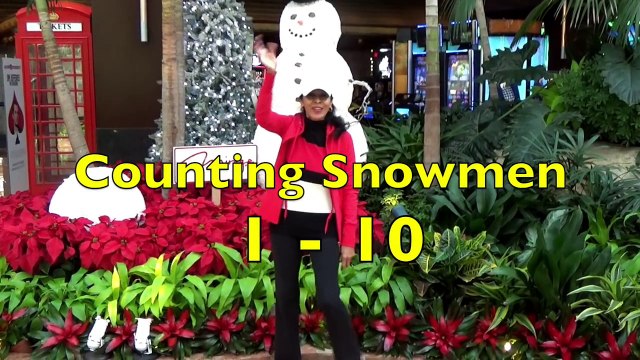 Counting SNOWMEN 1-10 for babies, toddlers, preschoolers, kindergarten