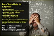 Kingsville , Back Taxes Canada.ca , 416-626-2727 , taxes@garybooth.com _ CRA Audit, Tax Returns