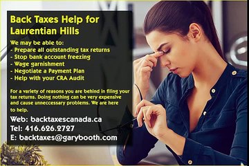 Laurentian Hills, Back Taxes Canada.ca , 416-626-2727 , taxes@garybooth.com _