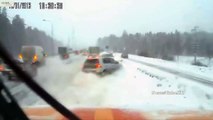 CRAZY Cars trucks slide offs and collisions 12 14 16