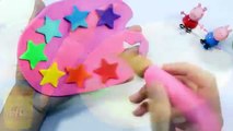 Play Doh Frozen & PEPPA PIG kids! Create rainbow paint wonderful with playdoh toys