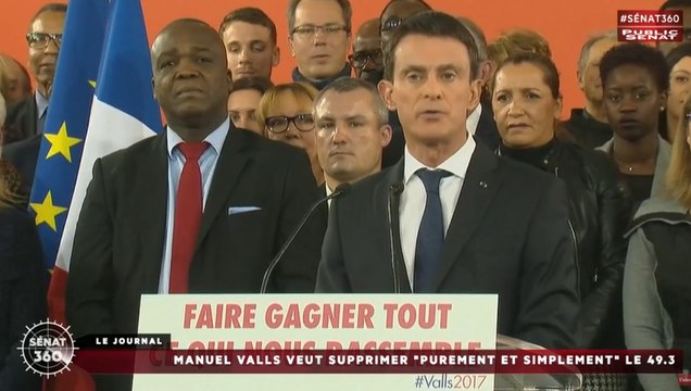 Sénat 360 - Édition spéciale : Manuel Valls veut supprimer purement et simplement le 49.3 / Primaire de Gauche : dernier jour pour déposer sa candidature / Primaire de Gauche : les femmes s'autocensurent (15/12/2016)