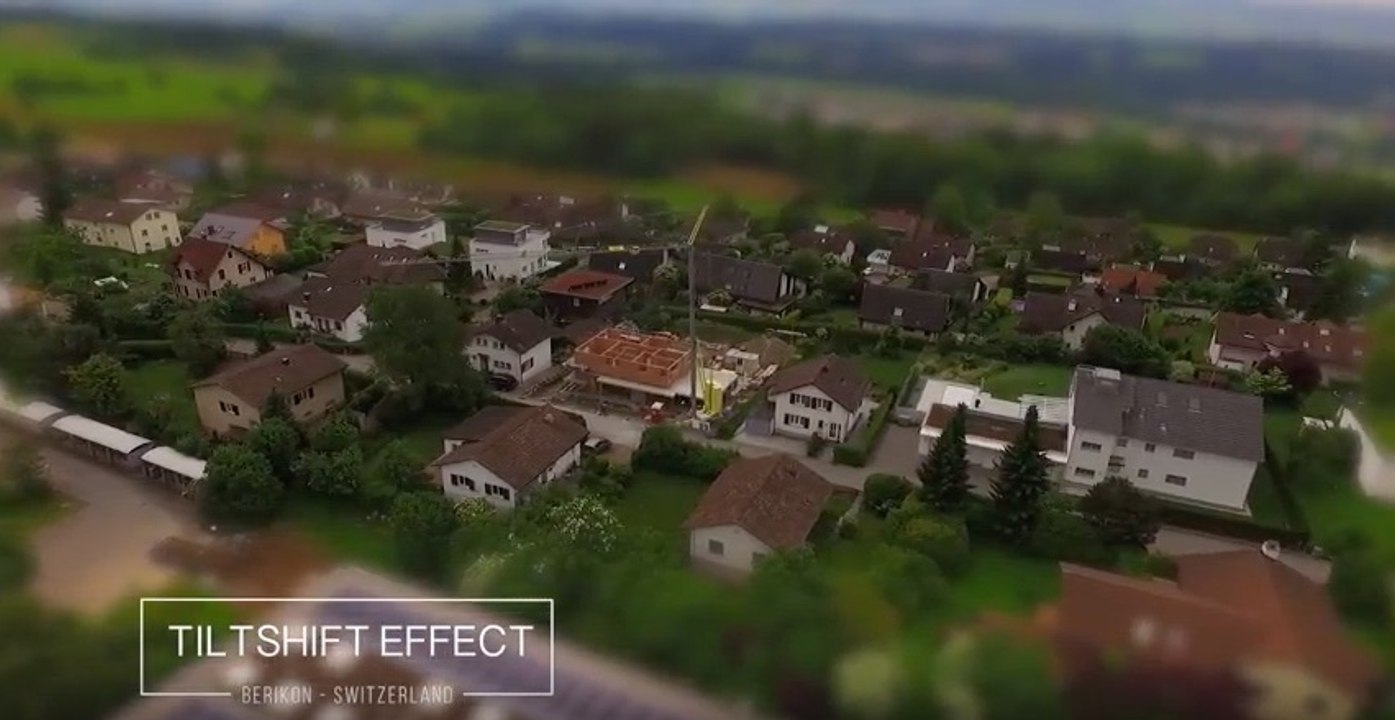 Aerial/Luftbilder mit Tilt Shift Effect von Berikon, Schweiz